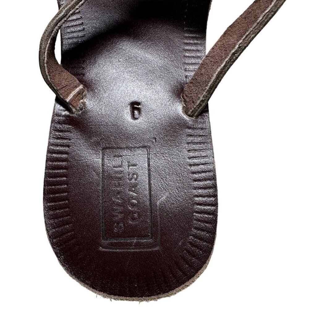 Swahili Coast Handcrafted Sandals Posie Fair Trade‎ Womens Size 6 Silver NEW - Picture 7 of 14